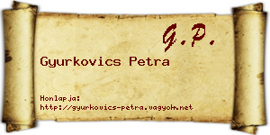 Gyurkovics Petra névjegykártya