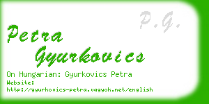 petra gyurkovics business card